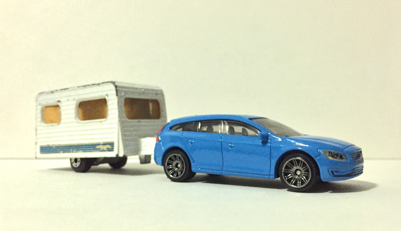 Not wanting to be left out, the younger Volvo wants in on some caravan action too!